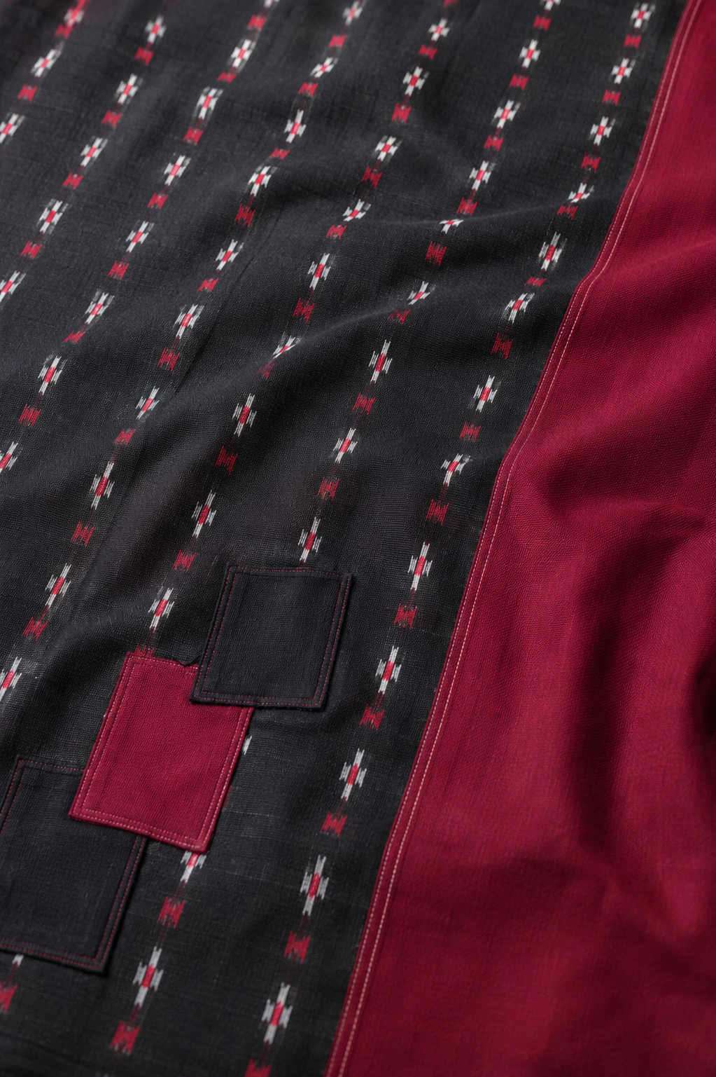 Black Sambalpuri Ikat Cotton Kurti