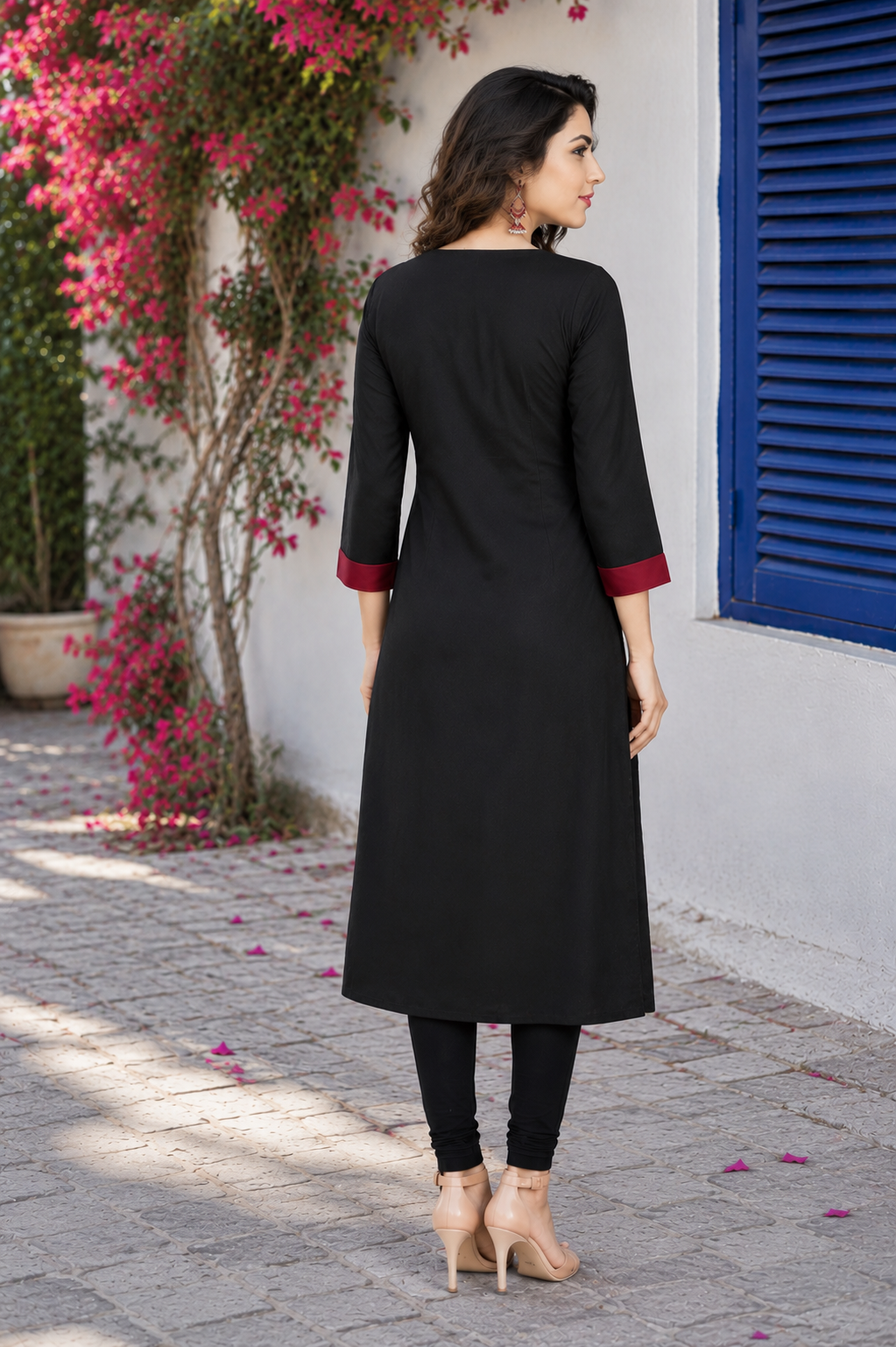 Black Sambalpuri Ikat Cotton Kurti